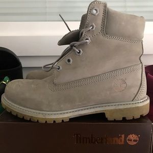 Gray Timberland Boots
